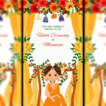 Yellow Splash Love Flash: Haldi Invitation