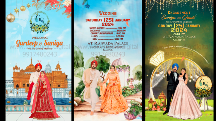 Digital wedding invitations free download